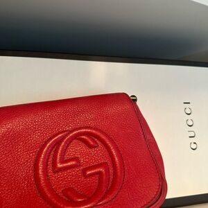 Red Gucci purse